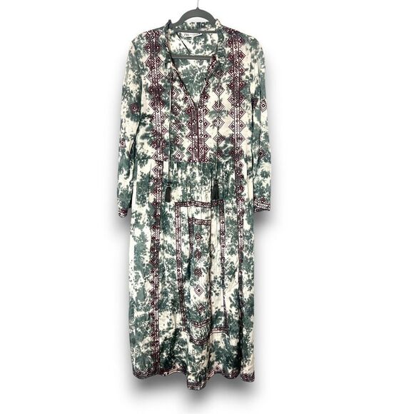 Zara Limited Edition Tie Dye Dress Sz XS Boho Chic Fairy Cottagecore Hippie 70s - Picture 1 of 8